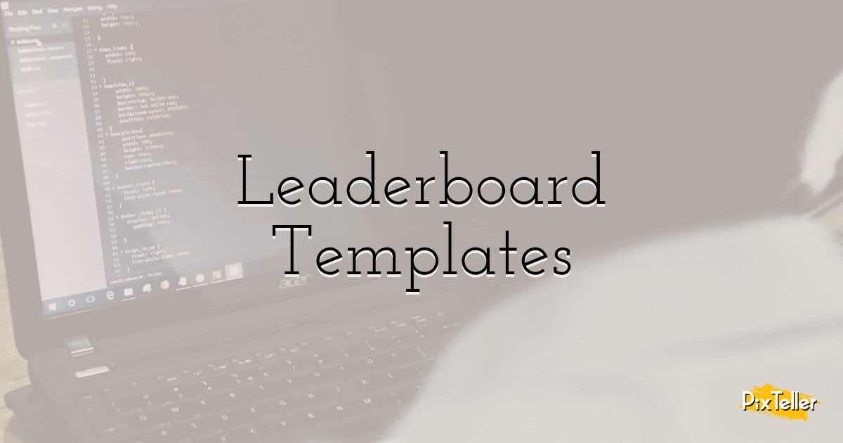 Customizable Leaderboard Templates Pixteller