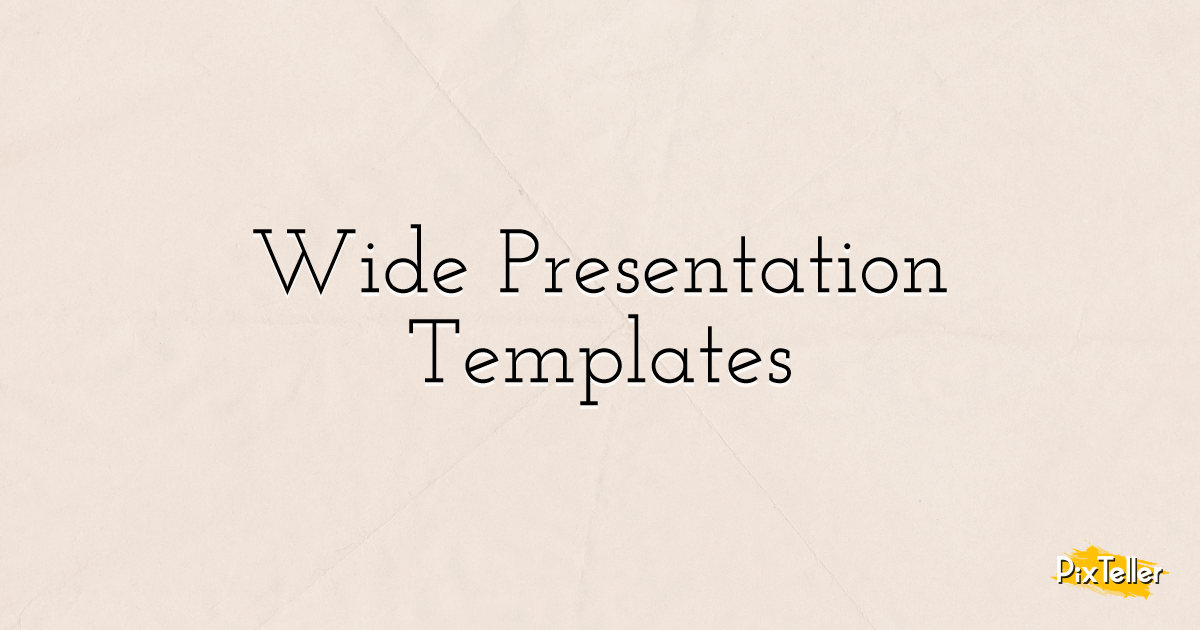 Free Wide Presentation Templates PixTeller
