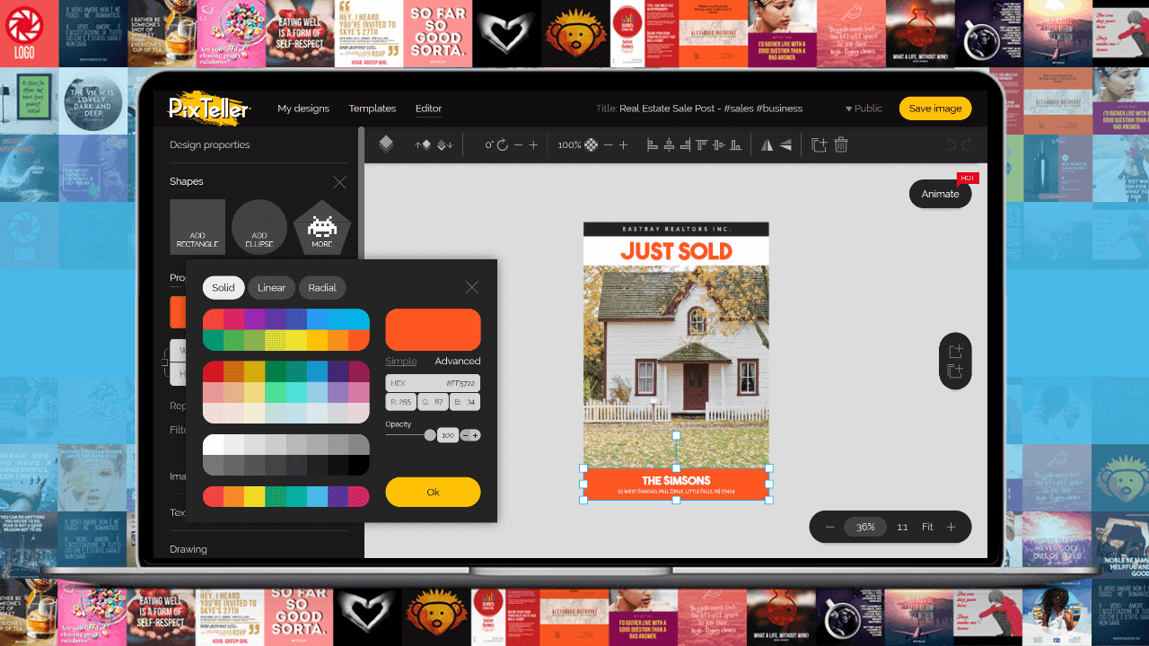 Free Maker: Create Custom Posters PixTeller