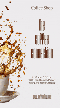 The Coffee Connection Animated GIF Poster Example