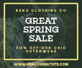 Spring Sale Discount Large Rectangle Banner Design