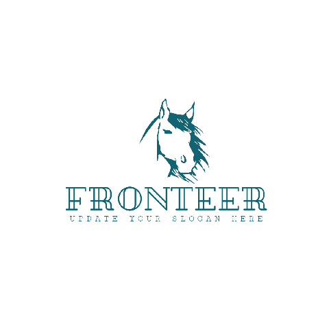 Logo Example with a Beautiful Horse Shape on a White Background