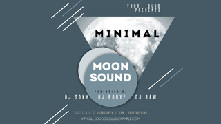 Minimal Moon Sound Youtube Music Video Thumnail Template