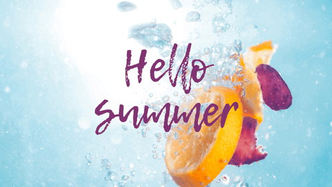 Hello Summer Desktop Wallpaper Example with Customizble Words and Photos